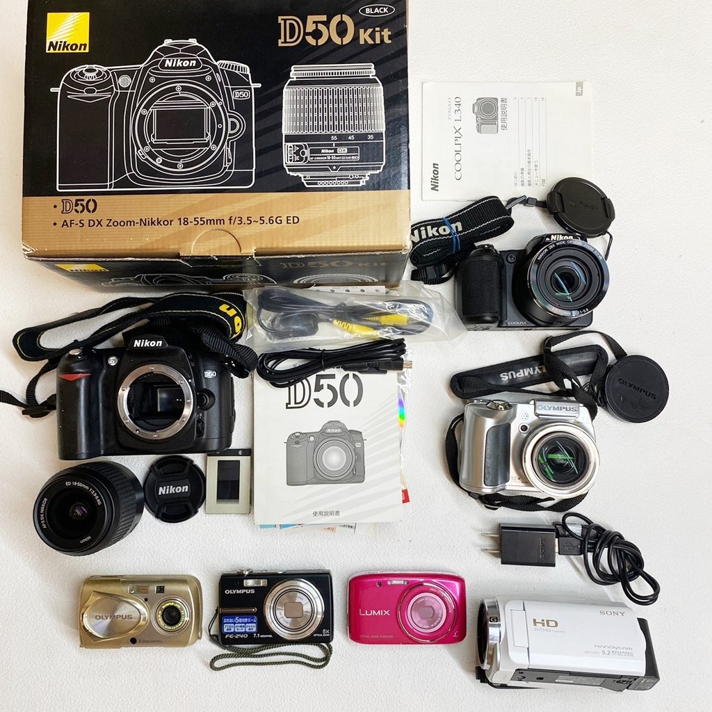  まとめ売り Nikon Olympus Panasonic Sony など 一眼 コンパクト デジカメ ビデオカメラ 等 ジャンク品 動作未確認/A2716(ニコン)｜売買されたオークション情報、yahooの商品情報をアーカイブ公開 - オ ニコン