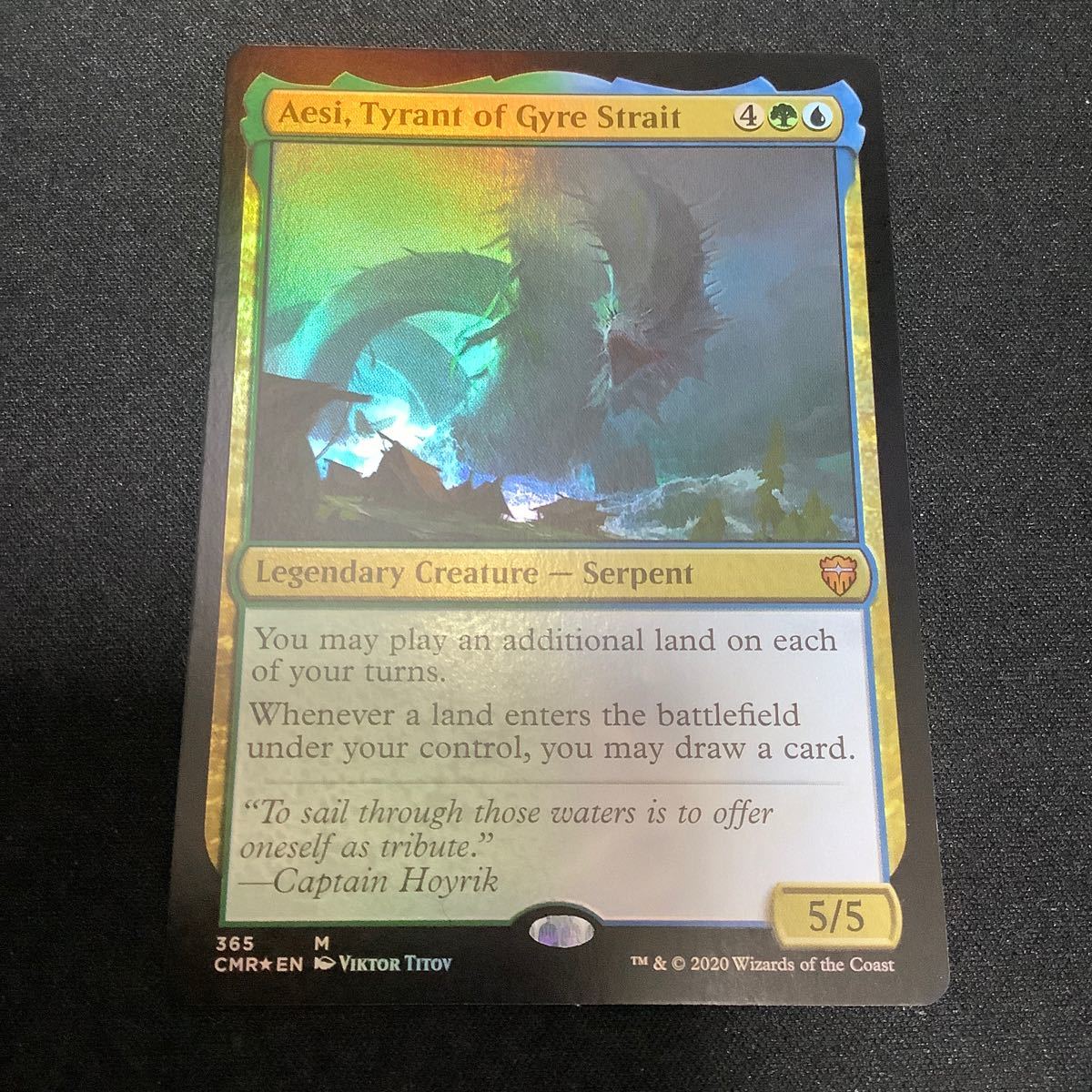 【MTG】【英語】【Foil】《円渦海峡の暴君、アシー/Aesi， Tyrant of Gyre Strait》[CMR] 金R