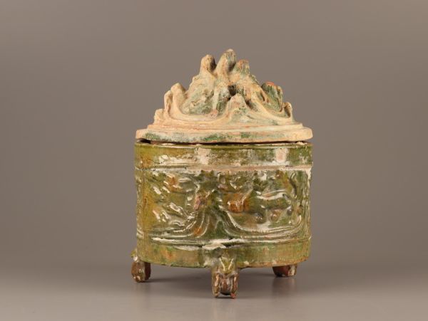 中国古玩 唐物 漢代 緑釉 香炉 時代物 極上品 初だし品 C2619 【公式通販】