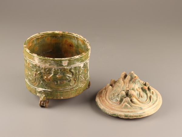 中国古玩 唐物 漢代 緑釉 香炉 時代物 極上品 初だし品 C2619 【公式通販】