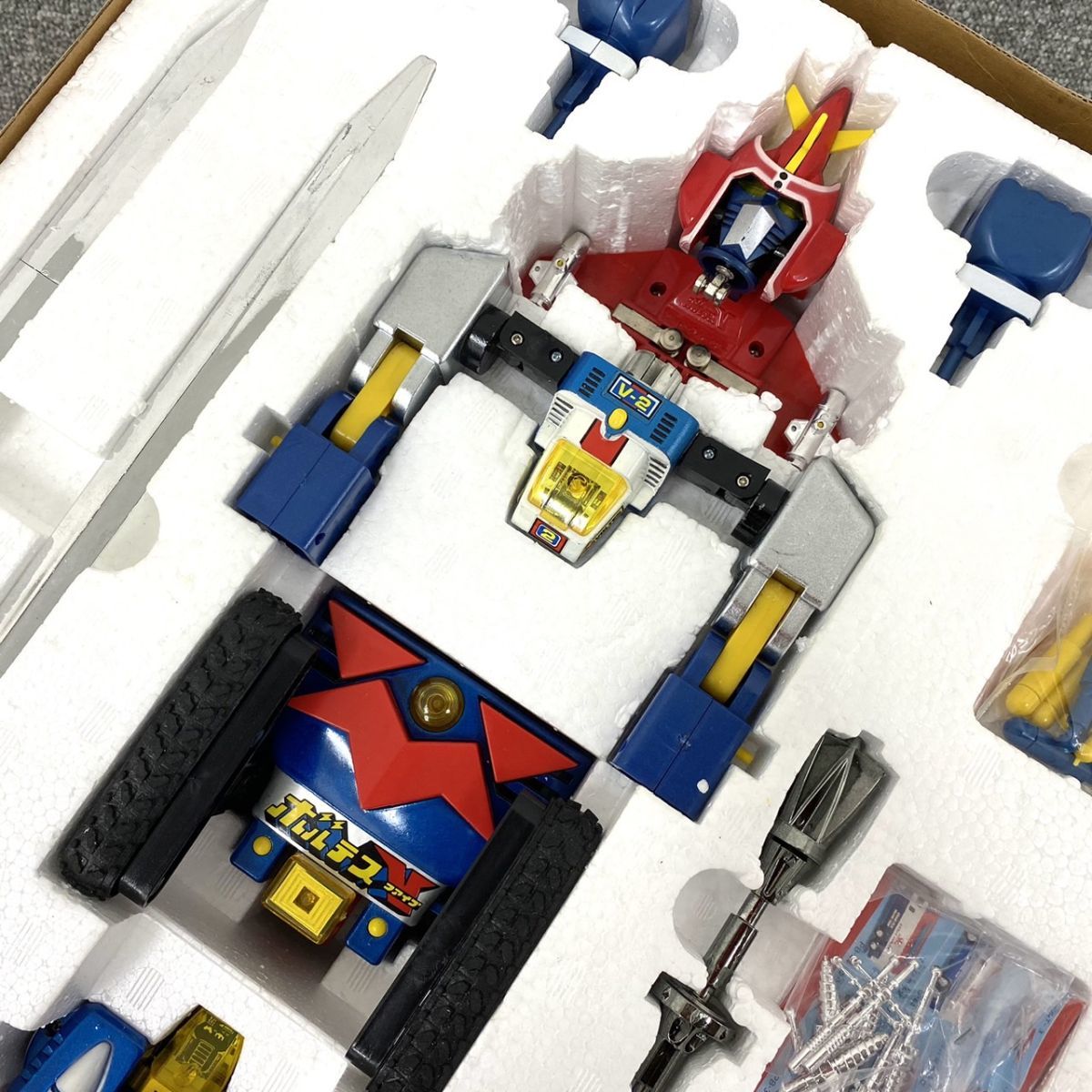 C034-H18-1615 ポピー ポピニカシリーズ 超合金 超電磁マシーンボルテスV ボルトマシン完全合体 ボルト=インボックス レア レトロ