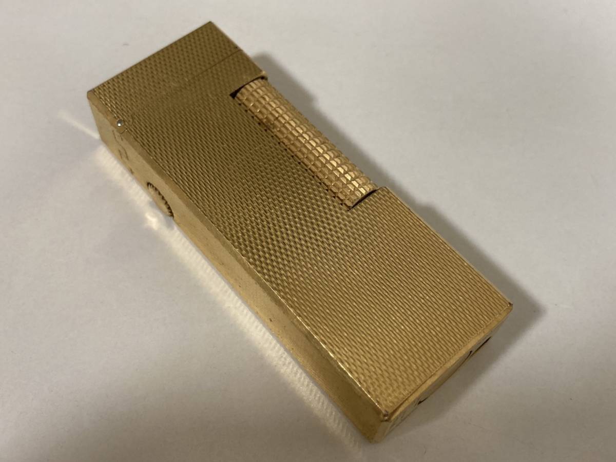22153☆ダンヒル dunhill ガスライター ゴールドカラー