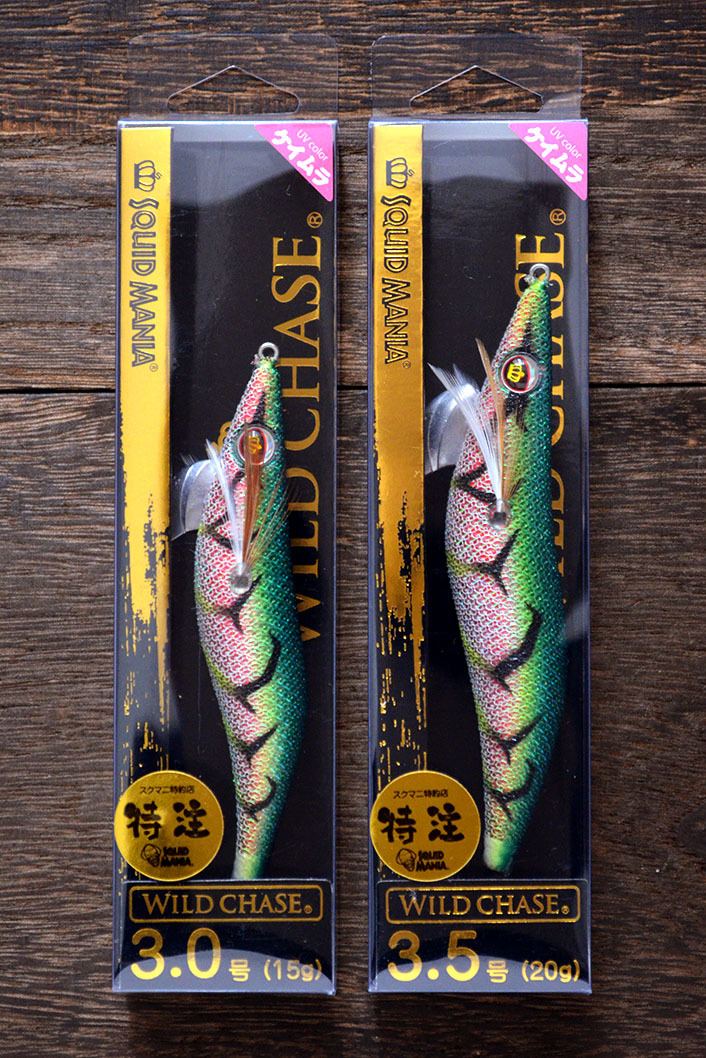 スクイッドマニア　ワイルドチェイス　3.0号 15g　3.5号 20g　煌グリーンガーネット　2点セット　ショップオリジナル　限定　軍艦グリーン