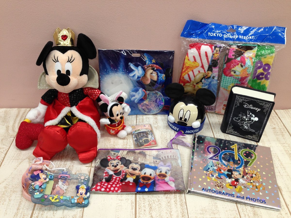 ◇ディズニー 《大量セット》ミッキー＆ミニーグッズ 10点 ぬいぐるみほか 7M90 【80】