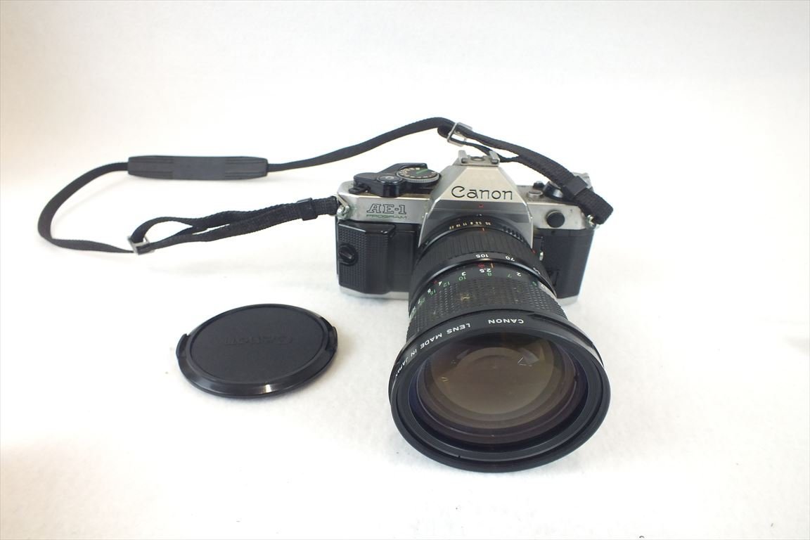 Canon AE-1 PROGRAM ボディ フィルム一眼レフカメラ ☆ Canon キャノン AE-1 PROGRAM フィルム一眼レフ FD 35-105 中古