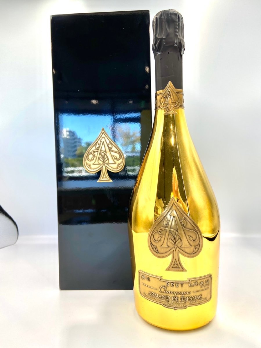 ST【同梱不可】アルマンド ゴールド シャンパン 750ml 12.5％ 1720ｇ 未開栓 古酒　Z023249 ゴールド ブリュット ブリニャック DE BRIGNAC 飲料