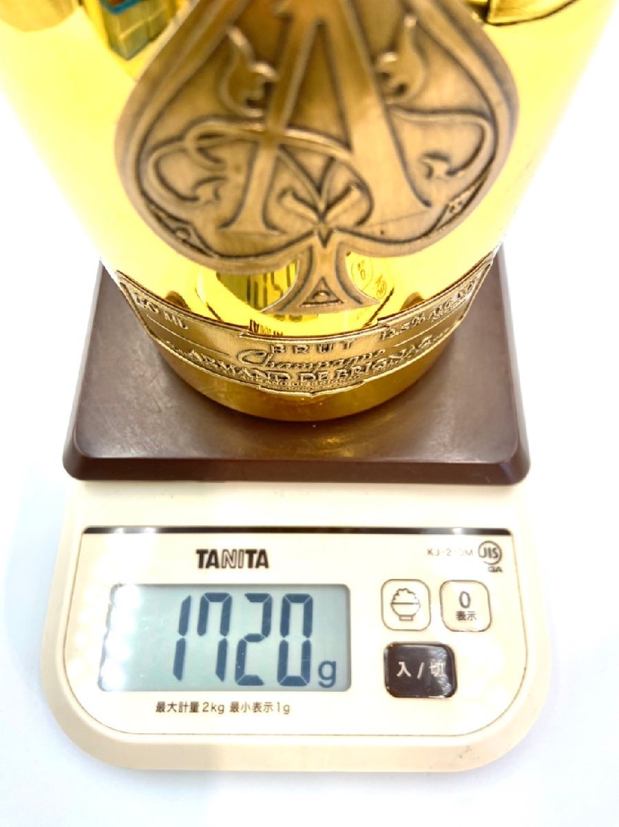 ST【同梱不可】アルマンド ゴールド シャンパン 750ml 12.5％ 1720ｇ 未開栓 古酒　Z023249 ゴールド ブリュット ブリニャック DE BRIGNAC 飲料