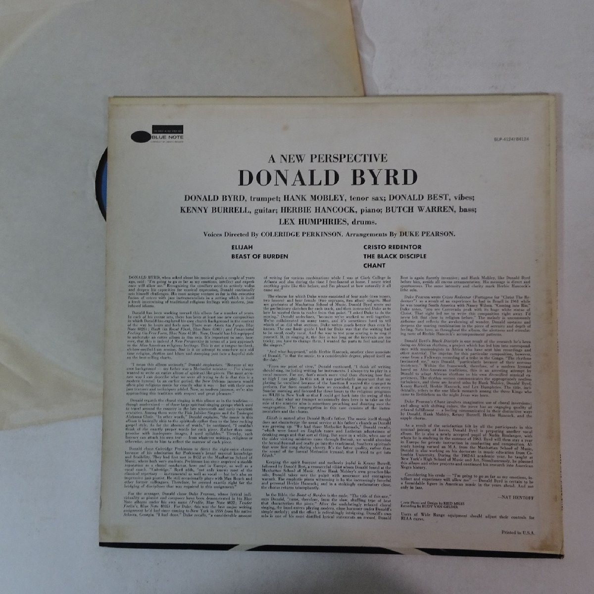 10014741;【US盤/Vangelder刻印/BlueNote】Donald Byrd ドナルド