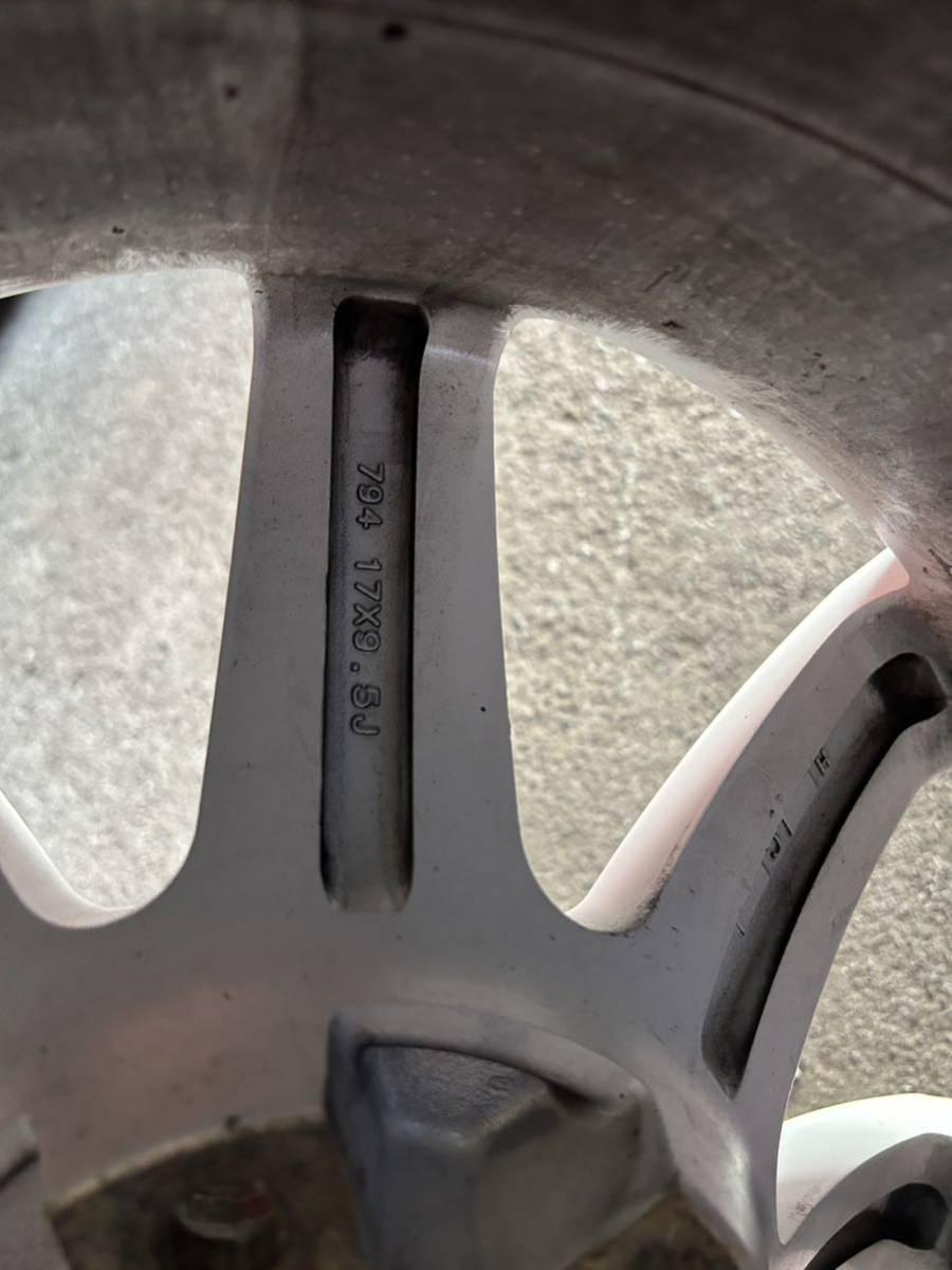 オリジン ホイール 白(17インチ9.5jオフセット0)タイヤ付き valino