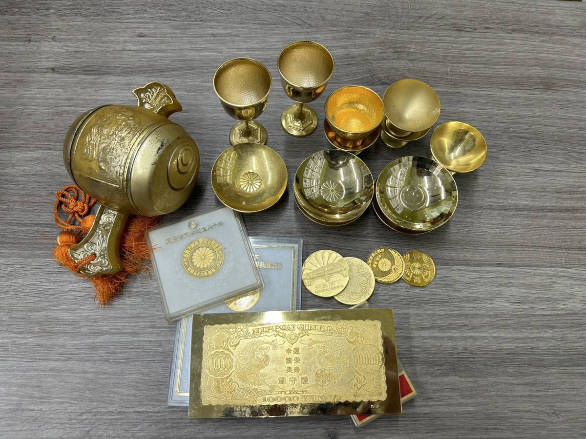 ◇希少◇ 時代 金工美術 銅製 金工師名人秋清造 恵比寿像 目に金象嵌