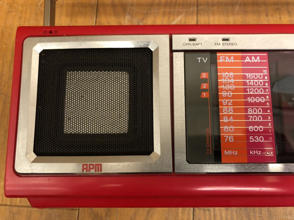 ☆SONY☆ラジカセ☆ステレオカセットレコーダー☆赤☆ソニー☆FM/AM