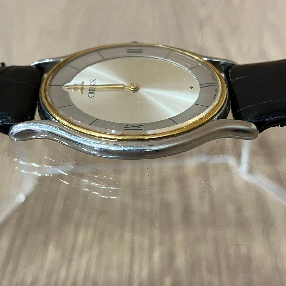 不動 SEIKO セイコー クレドール CREDOR 5A74-0020 18K BEZEL 腕時計 