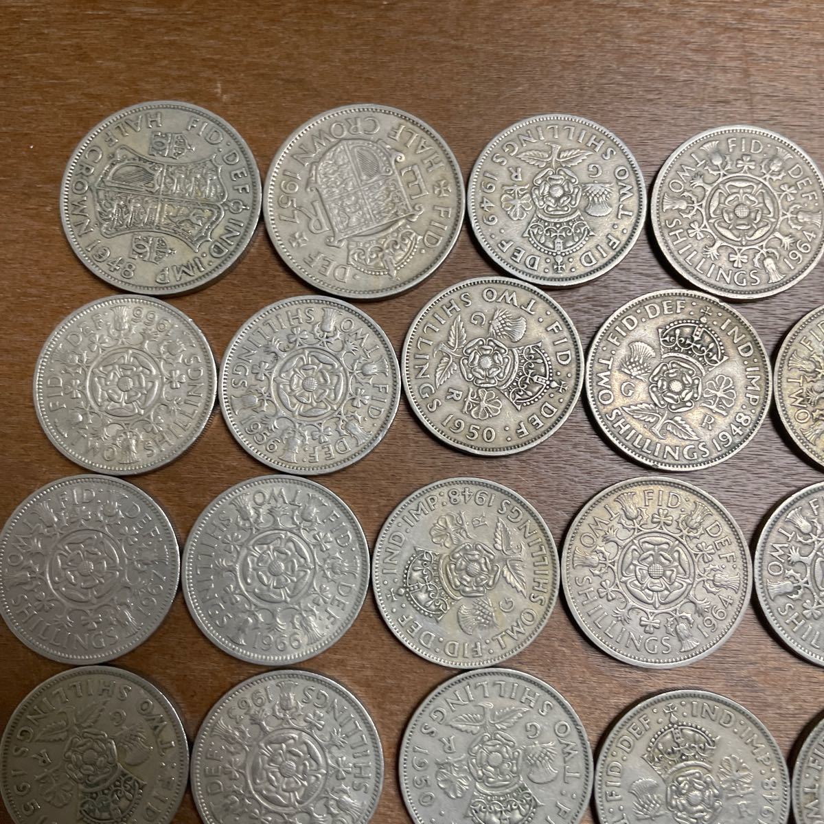 美術品・アンティーク・コレクション イギリスポンド＊旧硬貨＊100ポンド分