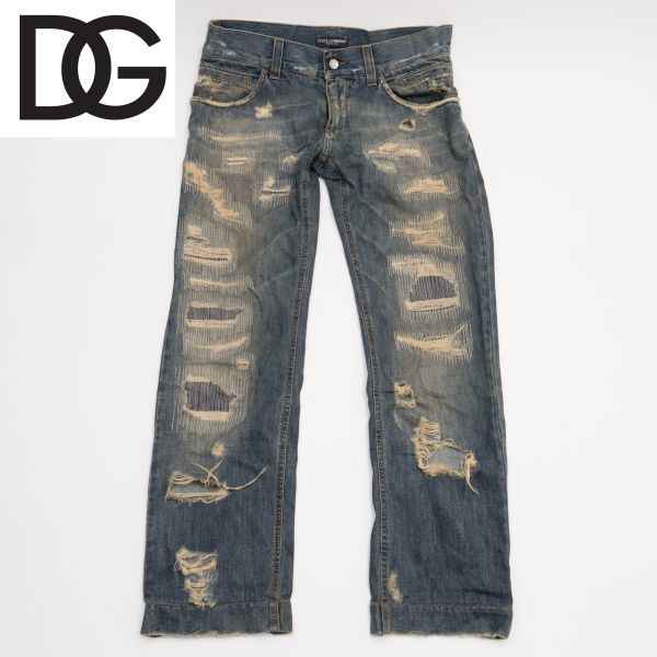DOLCE&GABBANA クラッシュデニム 44サイズ ドルガバ D&G