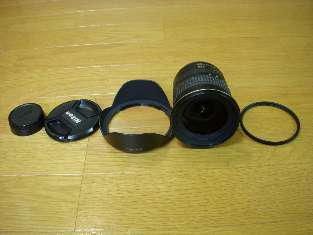 Nikonニコン◆広角ズームレンズ1２－24㎜　AF-S NIKKOR 1:4G ED DX◆保護フィルター付◆