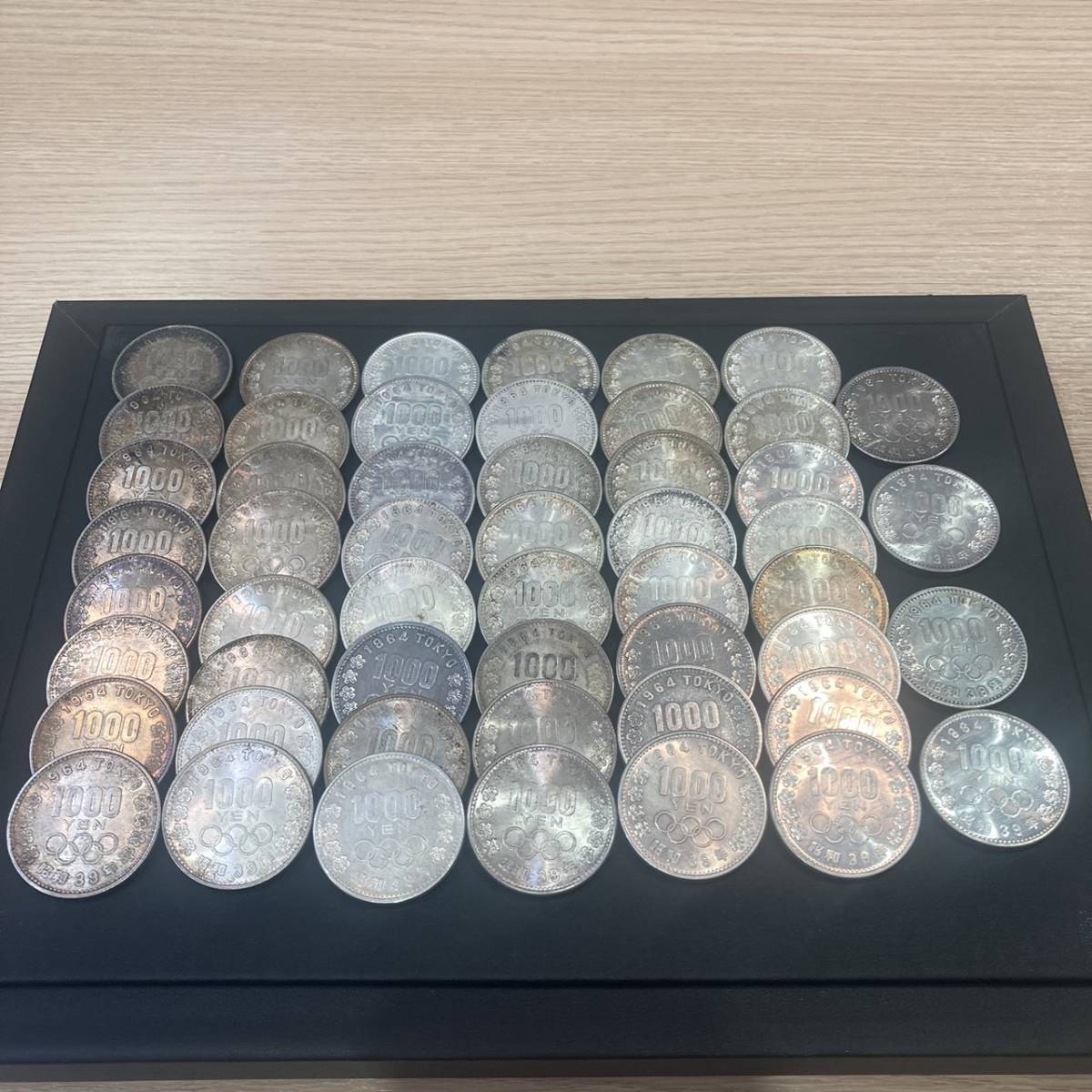 【1000円銀貨】52枚 大量 おまとめ 額面52，000円 東京オリンピック 1964年 銀貨 硬貨 日本 古銭 造幣局 現状保管品