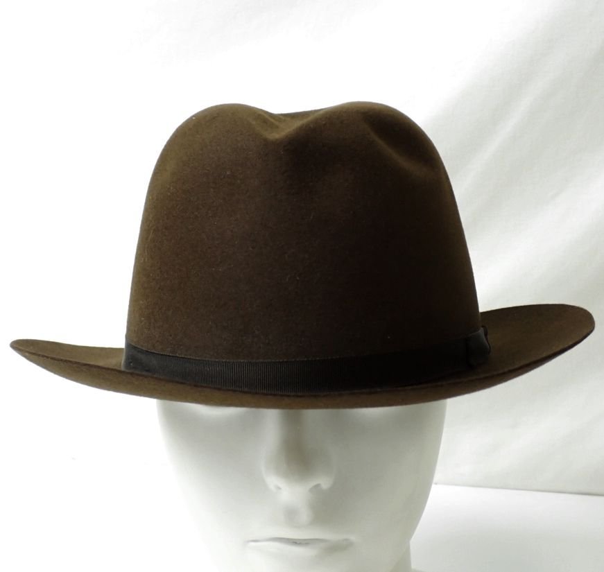 美品　Lock&Co. HATTERS Voyager ダークブラウン □未使用 James Lock&Co.Hatters/ジェームズロックアンドコーハッター