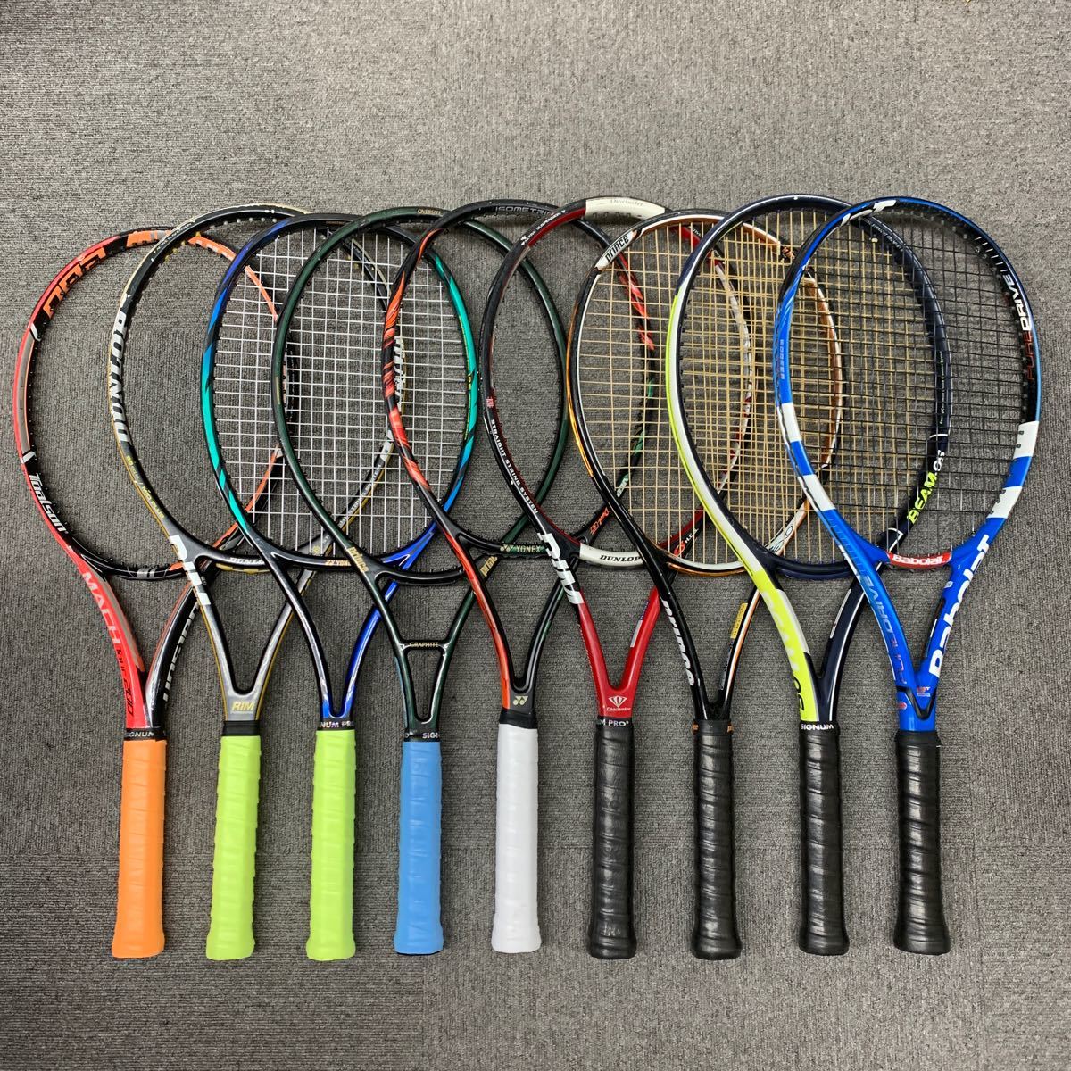 硬式テニスラケット9本セットNO2 - Yahoo!オークション 中古品 テニス 