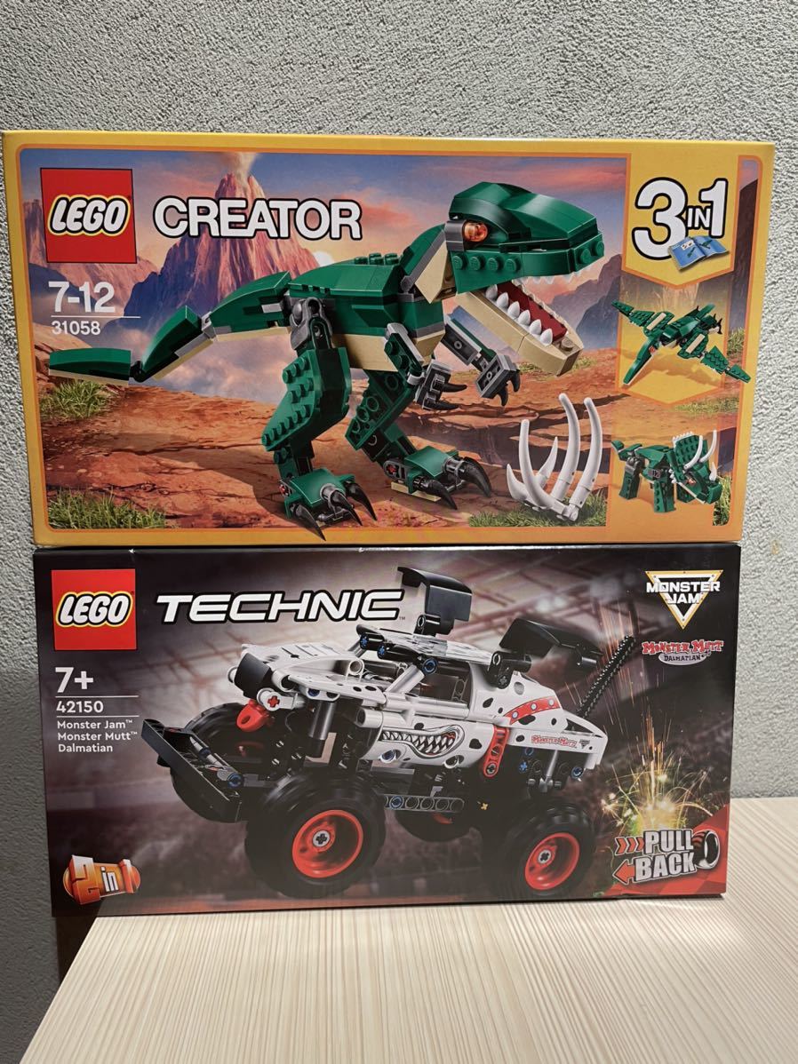 定番人気，格安 新品！　LEGO クリエイター ダイナソー 31058 ＆ モンスターマット(TM) ダルメシアン 42150　2個セット　送料無料！