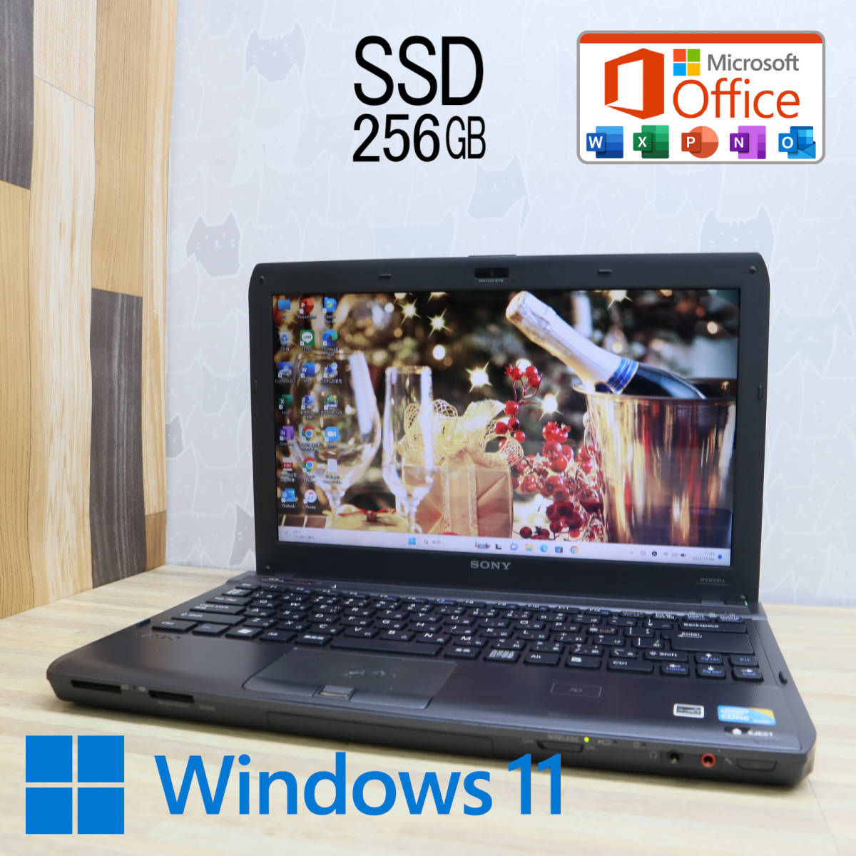 ☆美品 高性能i3！新品SSD256GB☆VPCS129FJ Core i3-350M Webカメラ