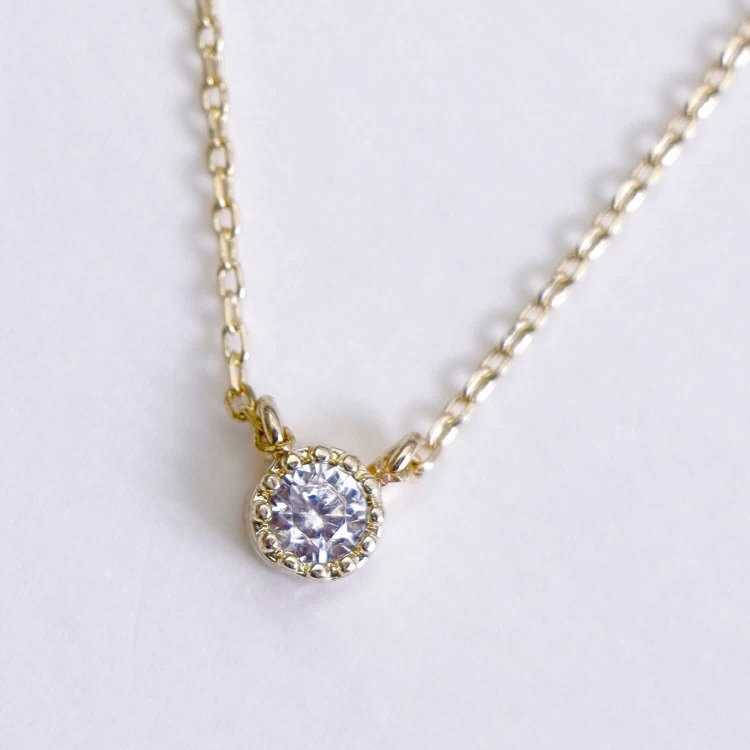 ★新品　TOMORROWLAND トゥモローランド　華奢な一粒ビジューのネックレス