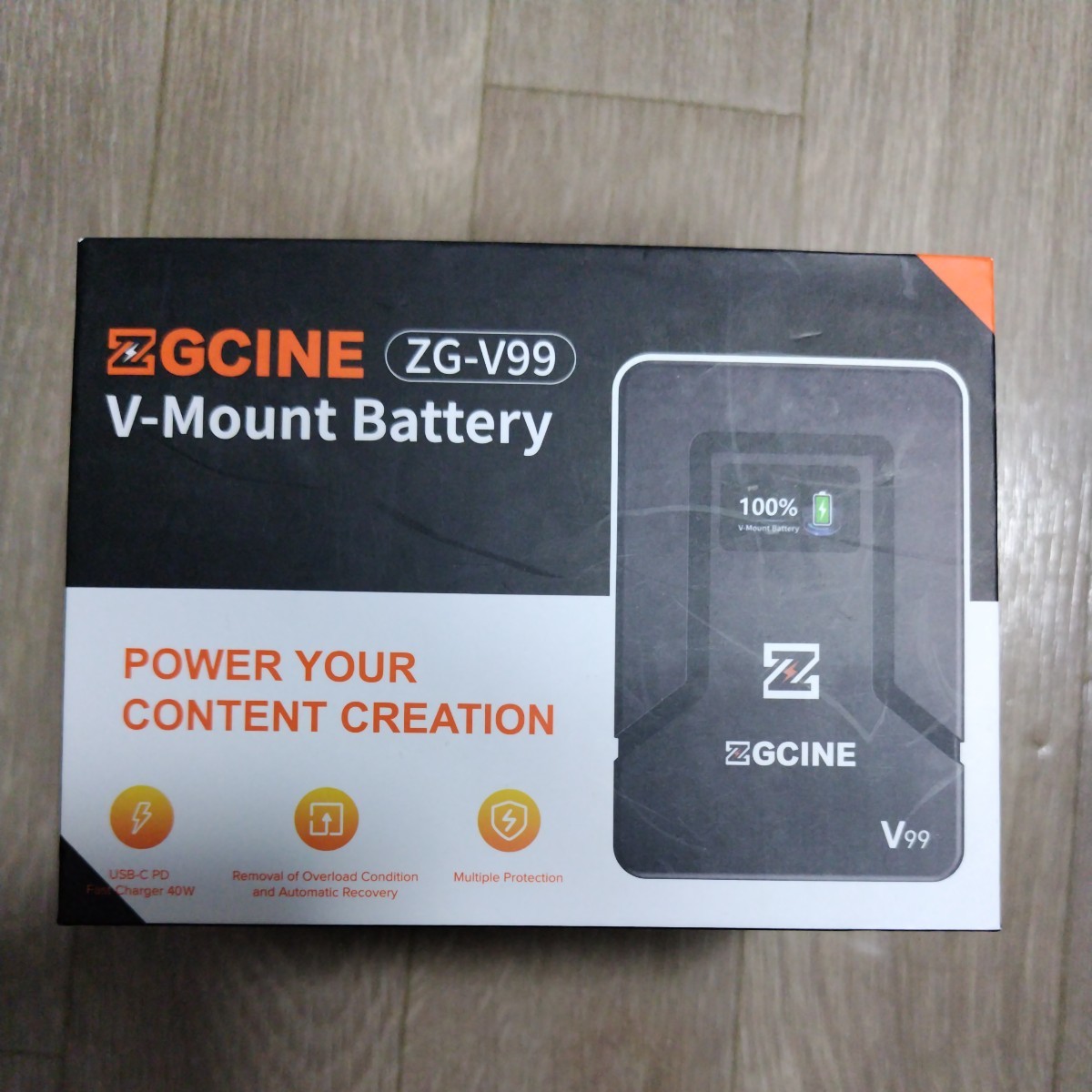 Vマウントバッテリー ZG-V99 99Wh 14.8V 6800mAh ZGCINE ZG-V99 V USB