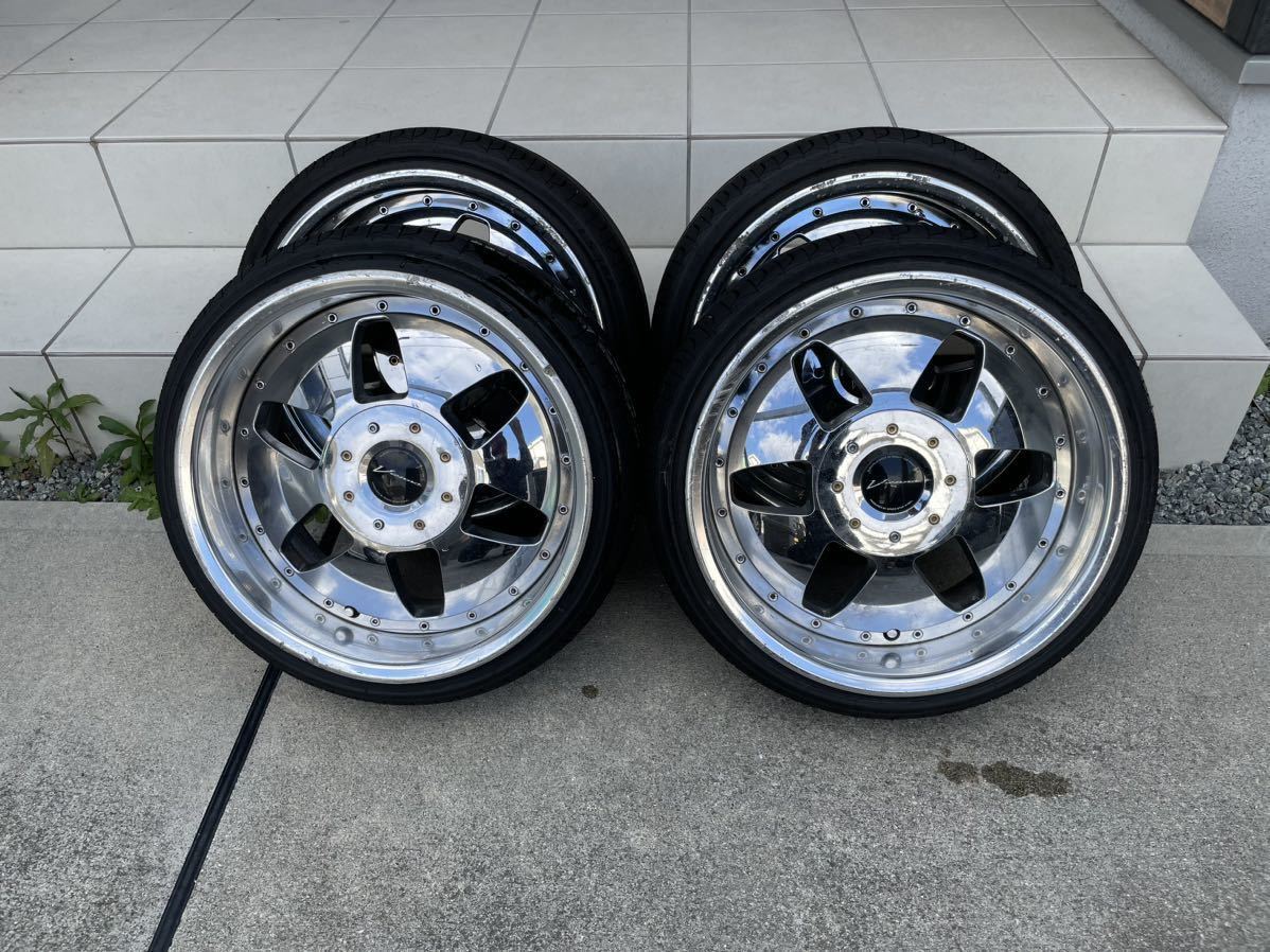 おじさん　希少！廃盤！ヴィエナクライス15インチ タイヤ付4本セット ヴィエナクライス 15インチ 7J 7.5J +19+13 4穴100/110 165/40R15 バリ