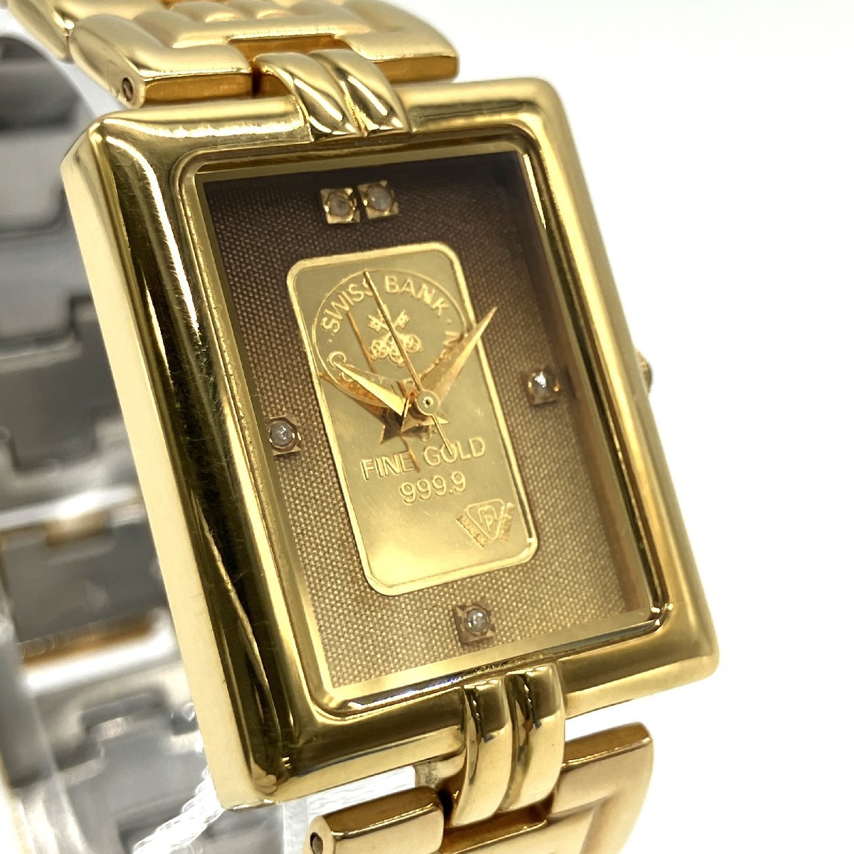 ELGIN エルジン FK-928-C 腕時計 CREDIT SUISSE 999.9 インゴット1g