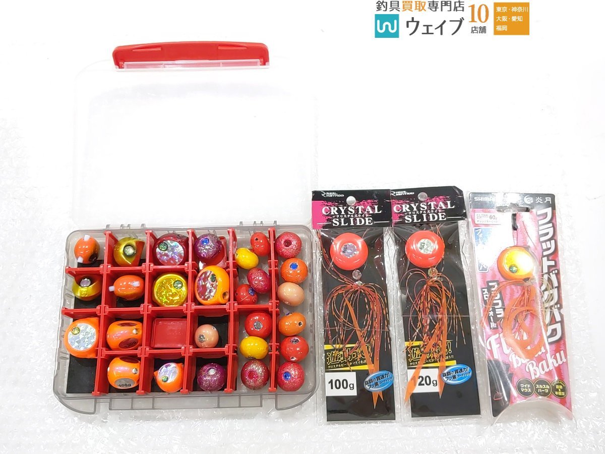 シマノ フラットバクバク ヘッド 80g シマノ タイガーバクバク ヘッド 60g 等 計30点 未使用＆中古 タイラバヘッド