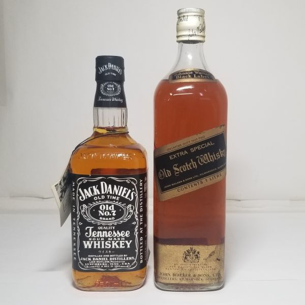 【未開栓】JACK DANIEL'S Old No.7 / Johnnie Walker Black Label ウイスキー ジャックダニエル / ジョニーウォーカー 【2本セット】