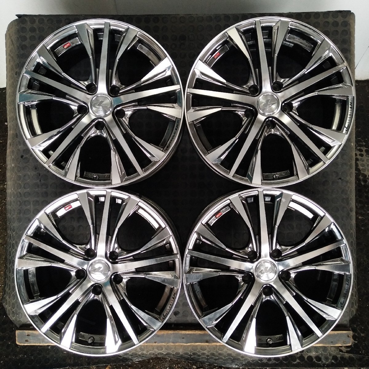 管理番号：S10-83【4本価格】【17x7J 5x114.3 ET+41 ハブ73】weds LEONIS・直接引取可能・下取り可能