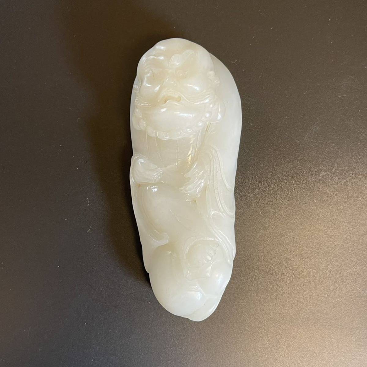 004 時代 和田玉 彫刻 重さ約243.5g 白玉 中国美術 翡翠 ヒスイ