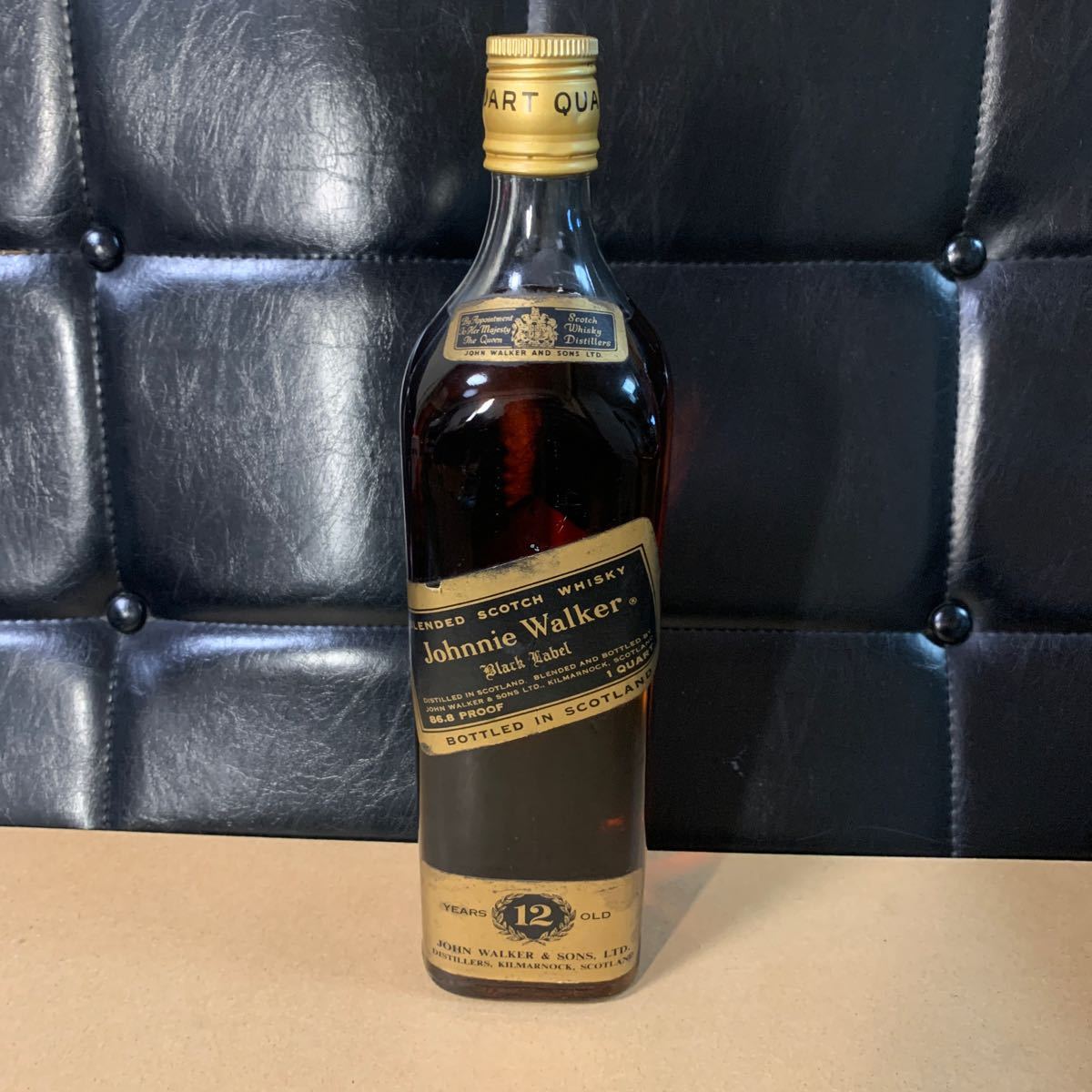 【未開栓・古酒】ジョニーウォーカー 黒ラベル 金キャップ　古酒 古酒未開栓 ジョニーウォーカー JOHNNIE Walker ブラックラベル 金