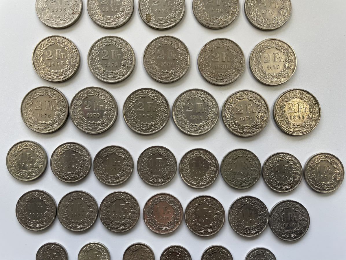 スイス 5フラン 2フラン 1フラン 0.5フラン ウィリアムテル ベルン造幣局 アンティークコイン 硬貨 貨幣 外国 スイス 2フラン 1フラン