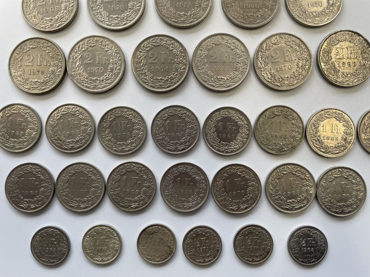 スイス 5フラン 2フラン 1フラン 0.5フラン ウィリアムテル ベルン造幣局 アンティークコイン 硬貨 貨幣 外国 スイス 2フラン 1フラン