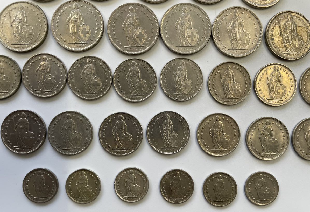 スイス 5フラン 2フラン 1フラン 0.5フラン ウィリアムテル ベルン造幣局 アンティークコイン 硬貨 貨幣 外国 スイス 2フラン 1フラン