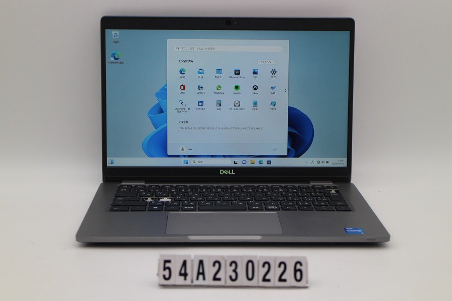 【ジャンク品】DELL Latitude 5320 Core i5 1135G7 2.4GHz/16GB/512GB(SSD)/13.3W/FHD(1920x1080)/Win11 USB-C不良 AC欠品 【54A230226】