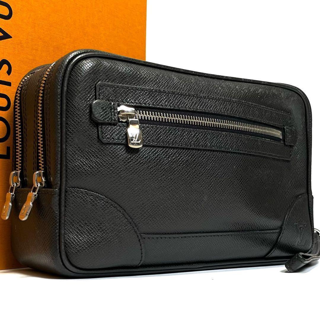 【更にお値下げ！】Louis Vuitton タイガラインビジネスクラッチバッグ 美品】LOUIS VUITTON ルイヴィトン タイガ クラッチバッグ セカンド