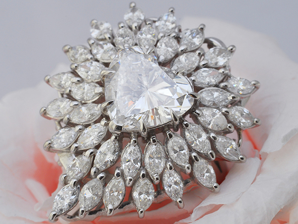 [1円]4980万『過去最大ハート2.712ct/2.6ct』D/SI1ダイヤリング_1