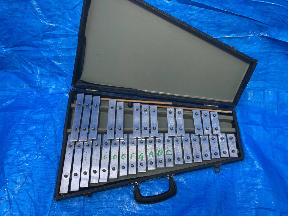 マレット 鉄琴 SAITO グロッケン 鉄筋 良い音 ピッチ440 確認済 - 美品