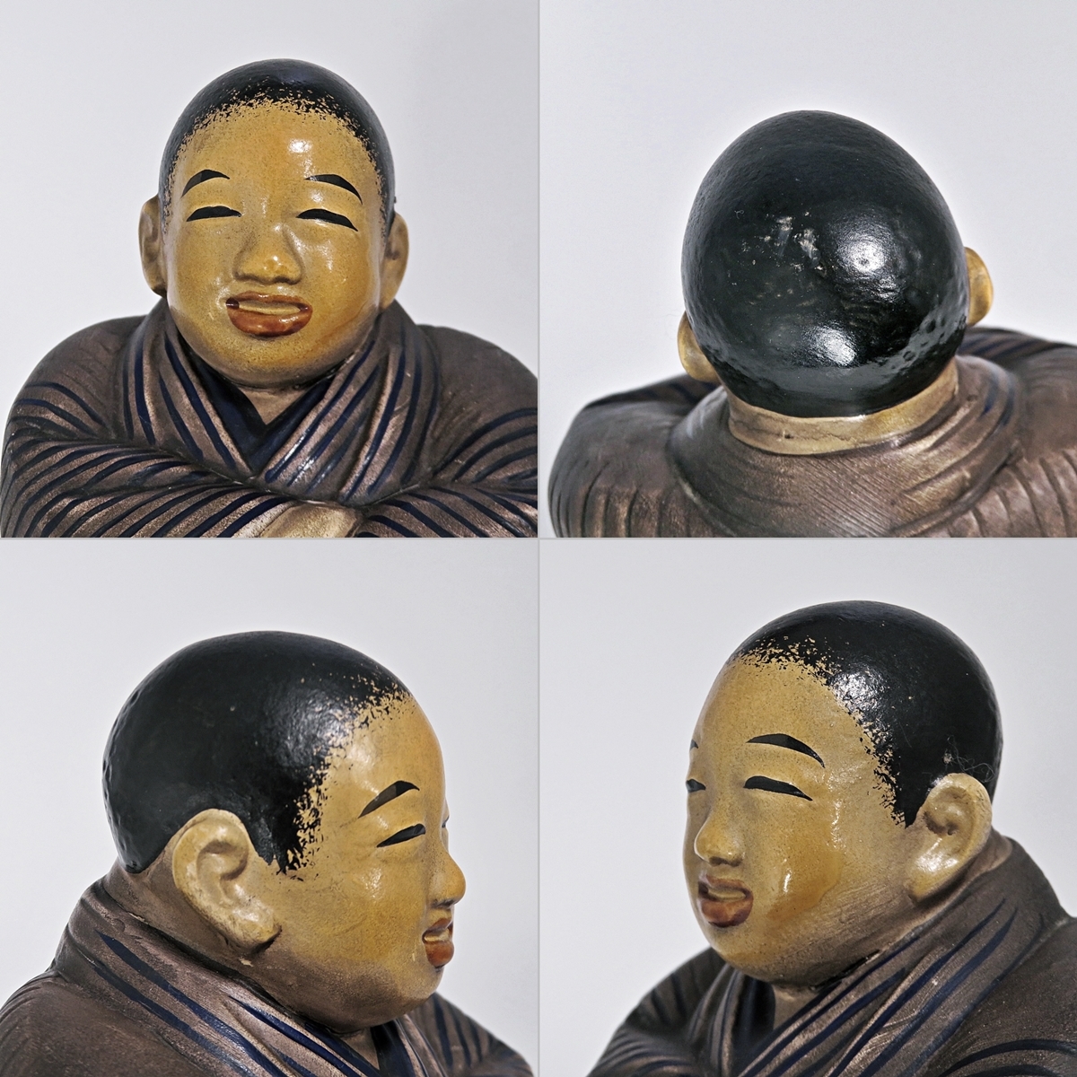 仙臺四郎 仙台四郎 土鈴 こま屋 縁起物 商売繁盛 福の神 レトロ レア 置物 仙台四郎 福の神 こま屋謹製 土鈴 置物 縁起物 商売繁盛 台付き