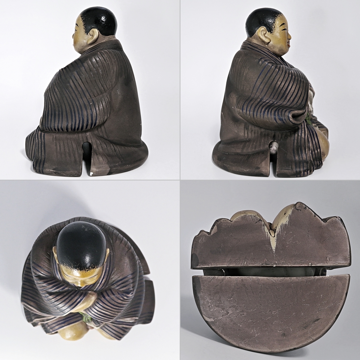 仙台四郎 福の神 こま屋謹製 土鈴 置物 縁起物 商売繁盛 台付き
