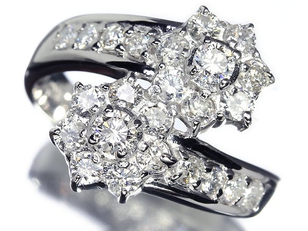 OG10102SS【1円～】新品【RK宝石】《Diamond》豪華絢爛!! 極上ダイヤモンド 総計1.00ct!! K14WG 高級リング ダイヤ