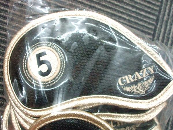 【即決】CRAZY セパレートアイアンカバー 5-S ブラック新品！！