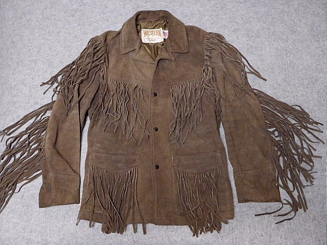 Ｓｃｈｏｔｔ　ＷＥＳＴＥＲＮ　ショット　ウェスタン　３９５　フリンジ　スウェード　ジャケット　サイズ３４　茶　ＵＳＡ製