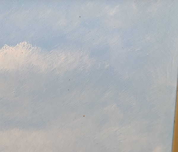 「真作」細川進「奥丹波路」風景画　油彩画　額装　サイン有り　SM号 真作」細川進「奥丹波路」風景画 油彩画 額装 サイン有り SM号 真作