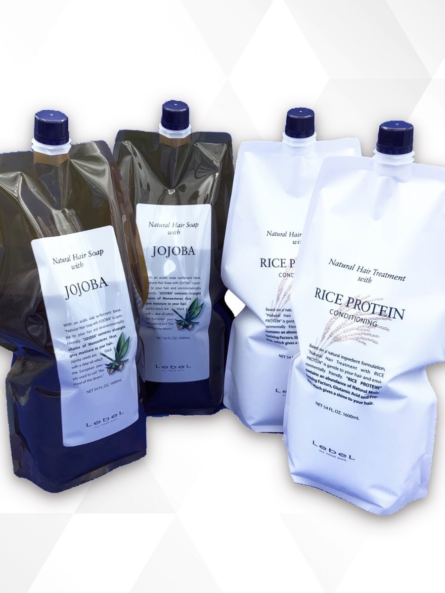 ルベルナチュラルヘアソープホホバ1600ml+ライスプロテイン1600ml 2