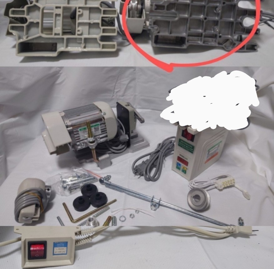 独立オン・オフスイッチ付き！最新！モーターブラケット強化！800ｗサーボモーターセット！LED，検出器、40ミリプーリー付！フットコン無し!