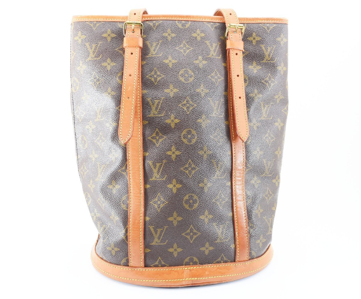 ルイヴィトン モノグラム バケット GM ポーチ付き ショルダーバッグ