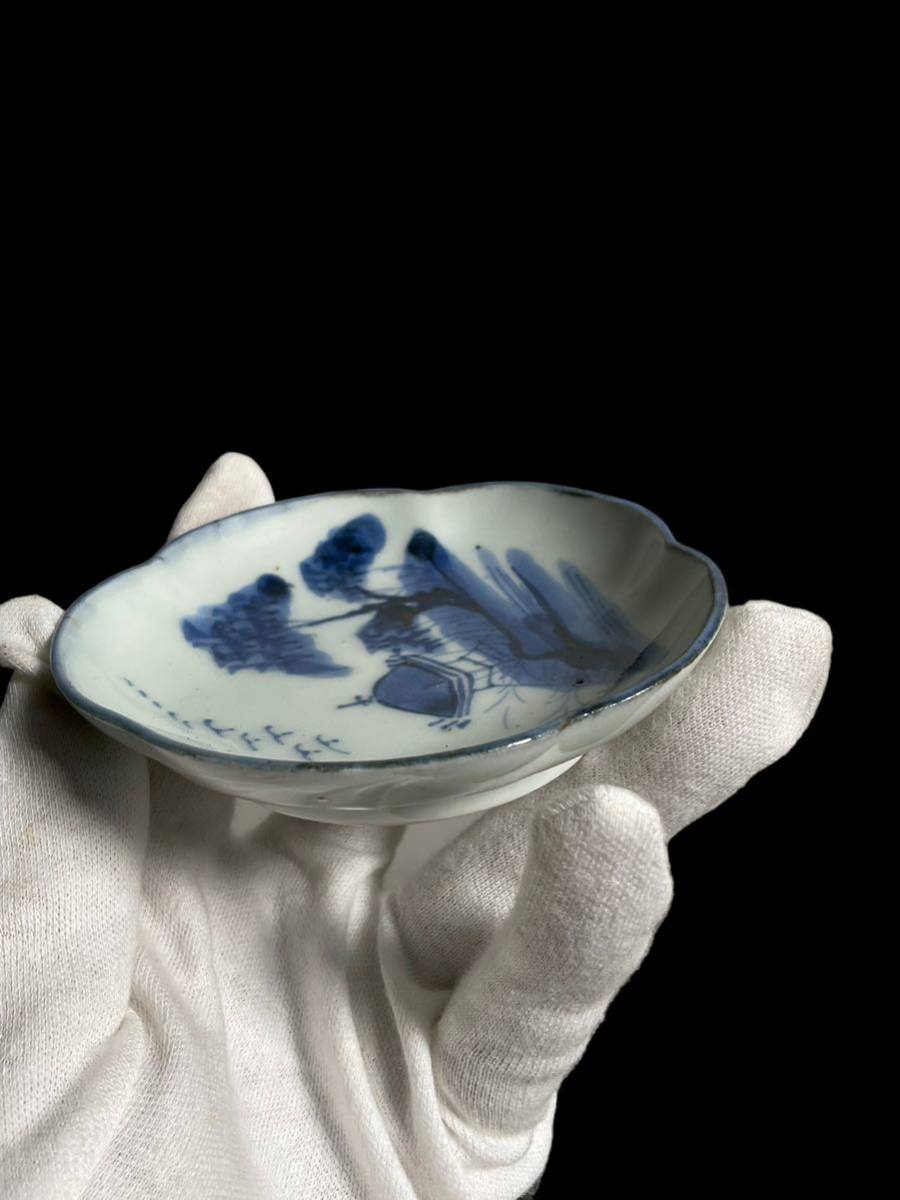 成化年製古伊万里染付雲龍文中皿 5枚 [B22473] 古伊万里